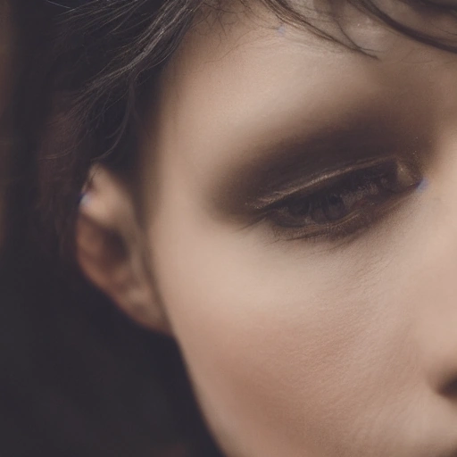 Cinematic close-up shot of a meticulous woman