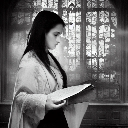 A stunningly beautiful and intelligent young Arab woman, an architect, with long dark hair, meticulously examining an ancient, intricately carved wooden box in a dimly lit, grand historical mansion. Dust motes dance in cinematic rays of light filtering through tall, arched windows. She is holding a rolled parchment with mysterious architectural sketches. The setting is opulent but slightly decaying, emphasizing the contrast between old secrets and modern intellect. Cinematic lighting, deep shadows, rich textures,
