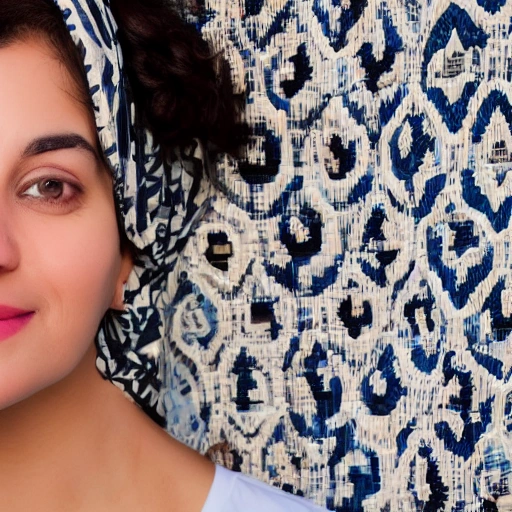 Cinematic close-up of a brilliant Arab female data scientist