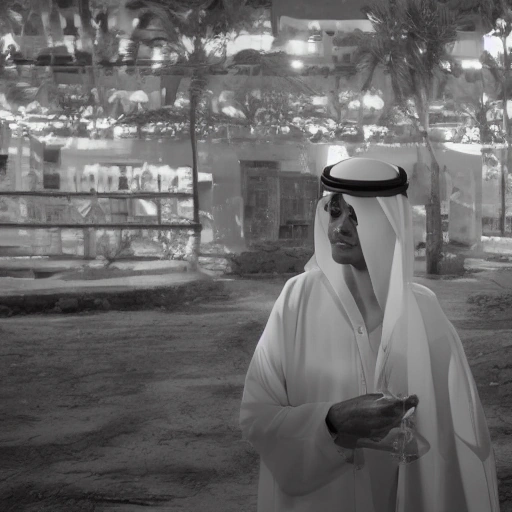 **همسات الظل: اللغز الذي فكته عينا ليلى** A cinematic, wide shot of a smart Arab woman in her late