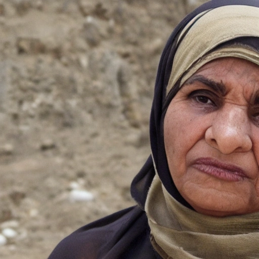 A determined Arab woman in her late
